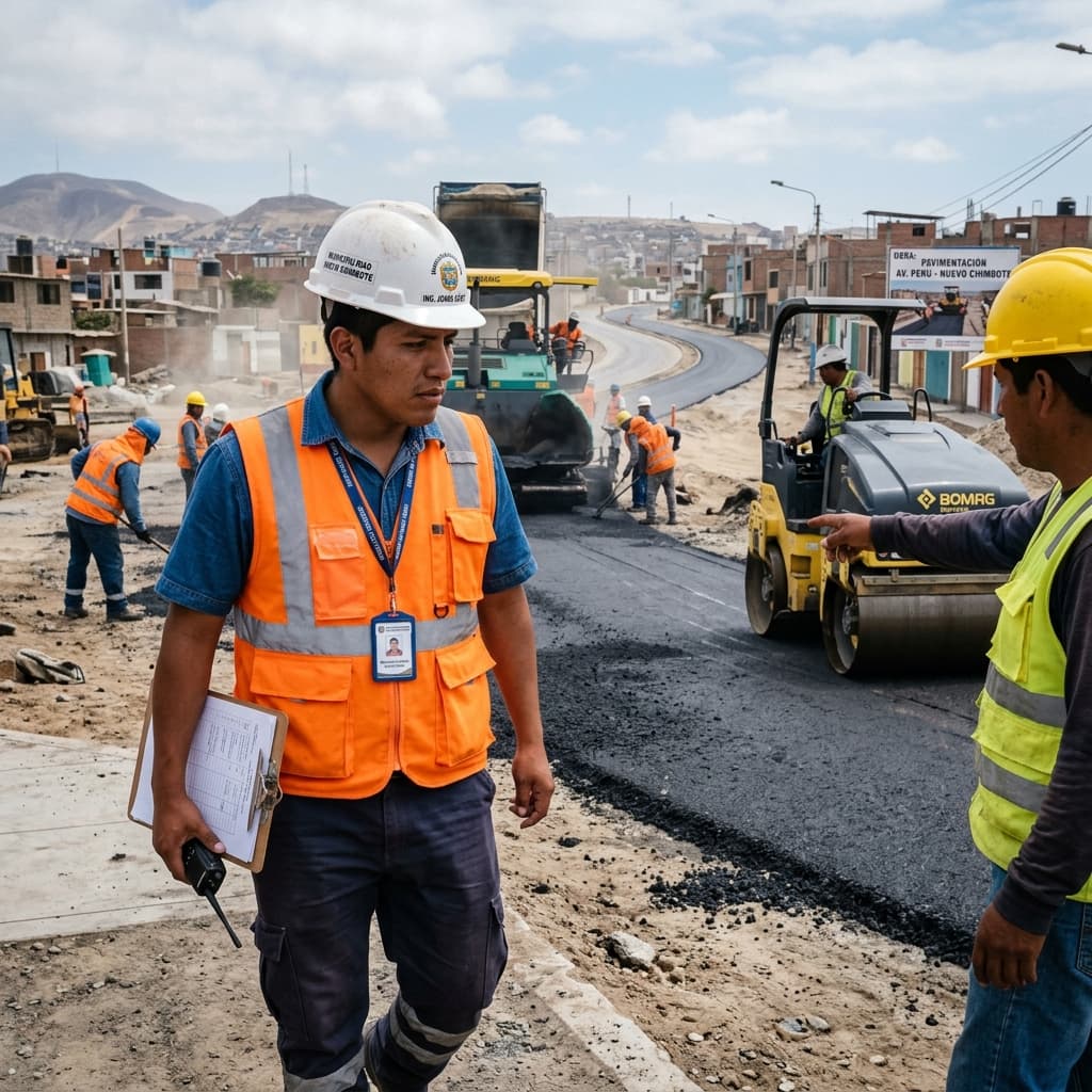 Jorge Raúl lidera auditorías de calidad en obras del distrito